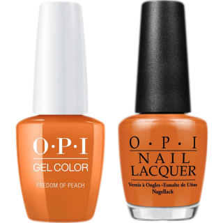 OPI GelColor And Nail Lacquer, W59, Freedom Of Peach, 0.5oz 